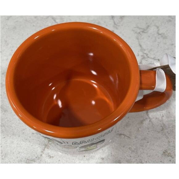 AAUGH! Peanuts X Rae Dunn Lucy Charlie Brown Snatch Kick Mug NEW Football Season - Picture 2 of 5
